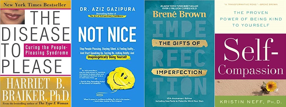 4 book covers for people pleasing