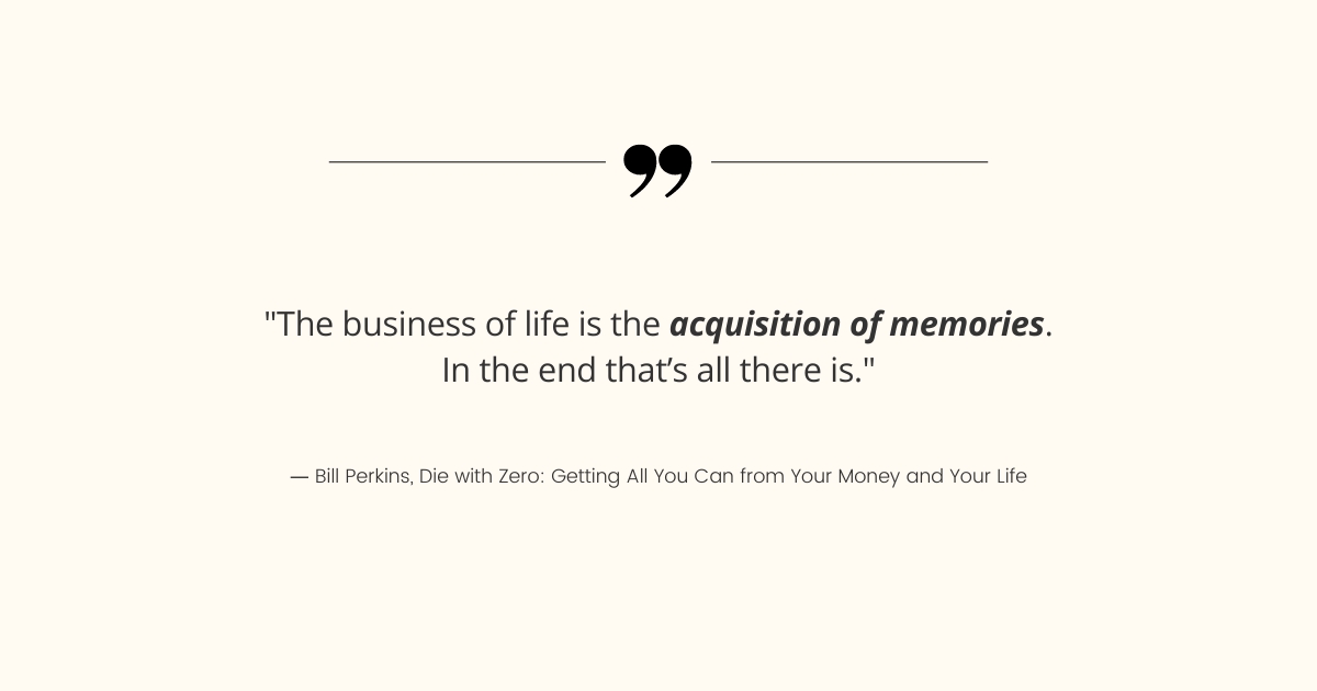 Bill Perkins quote on the business of life