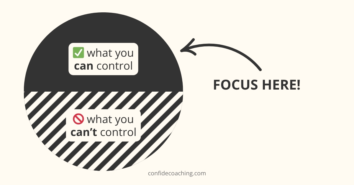 focus on what you can control vs on what you can't