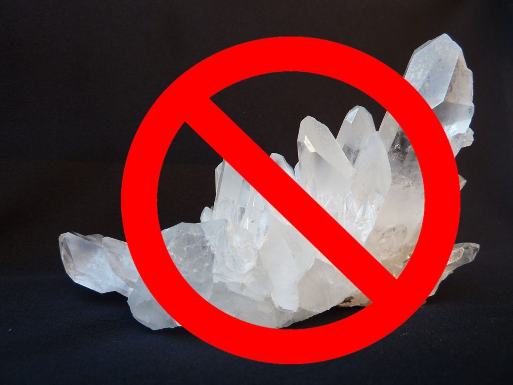 no healing crystals