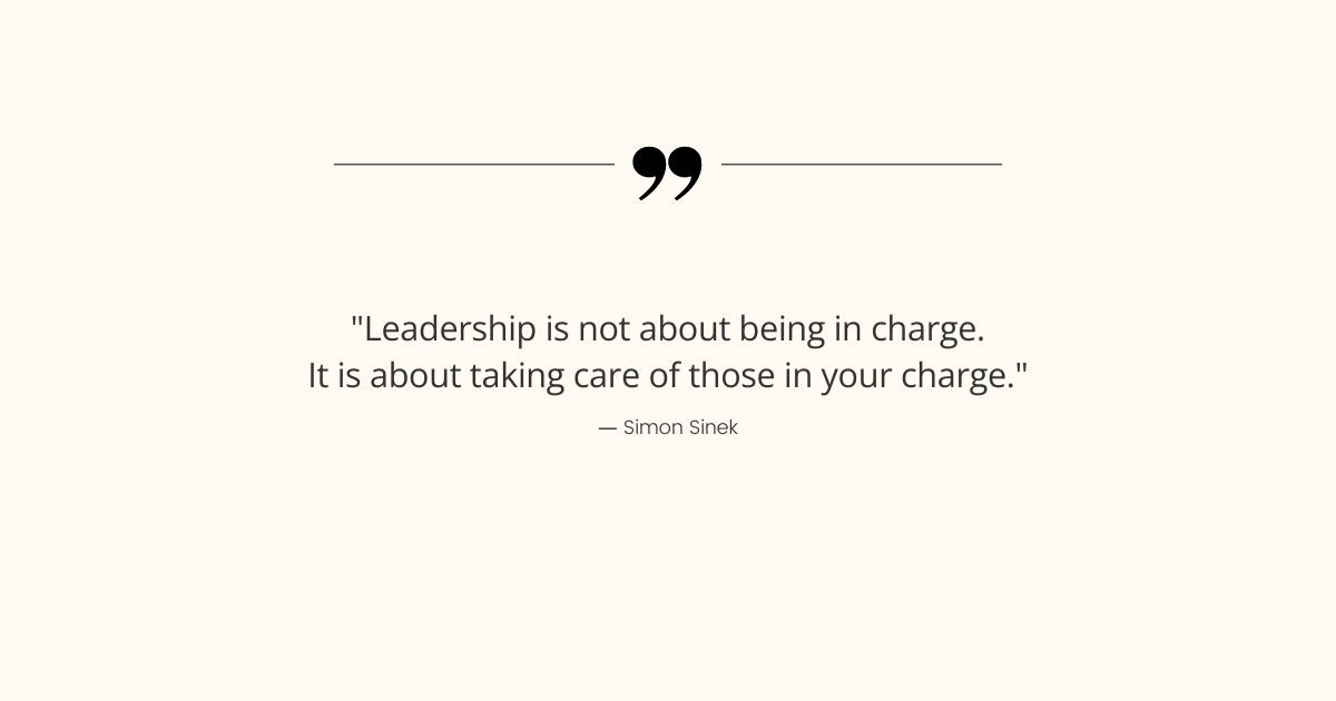 Simon Sinek quote about leadership