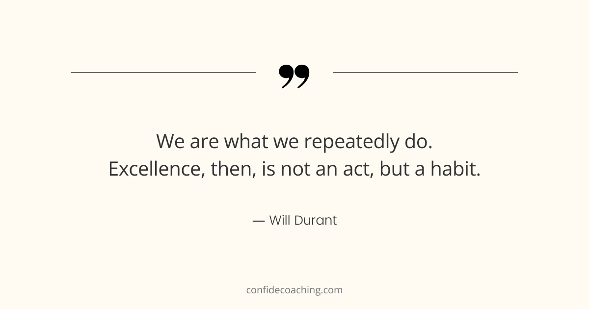 Will Durant quote on building habits